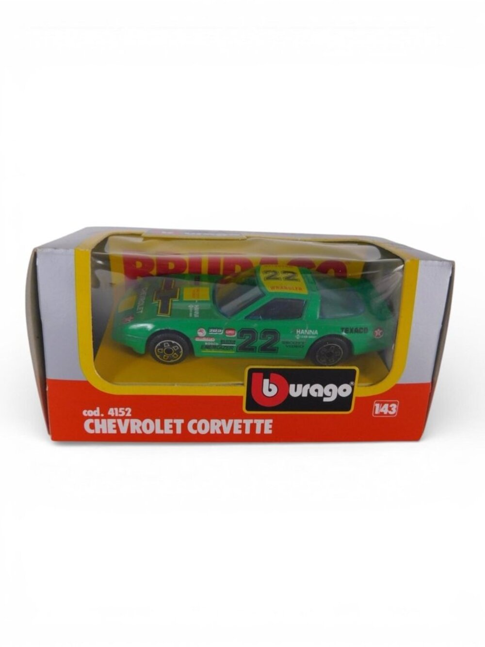 Burago Chevrolet Corvette 1:43 Green Diecast Car Unopened Box Made In Italy